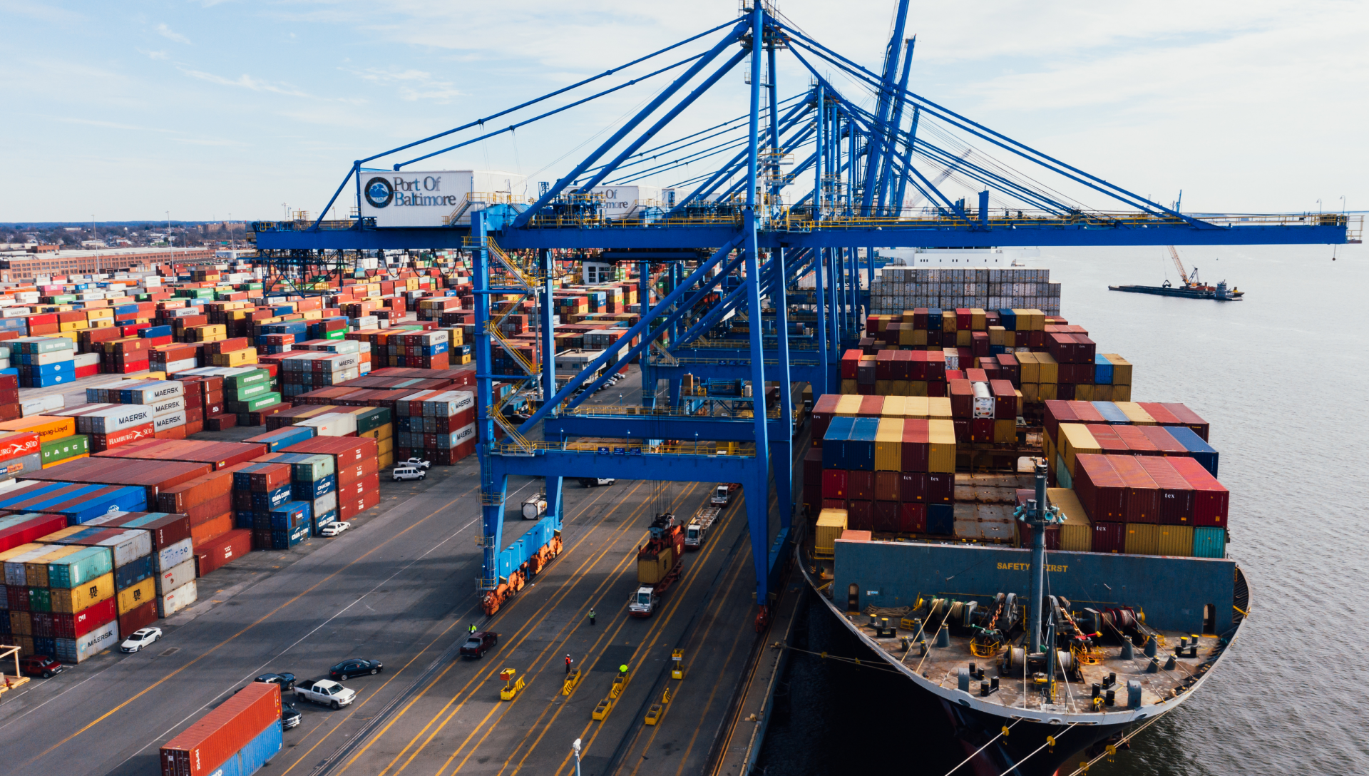 Sea freight container ship